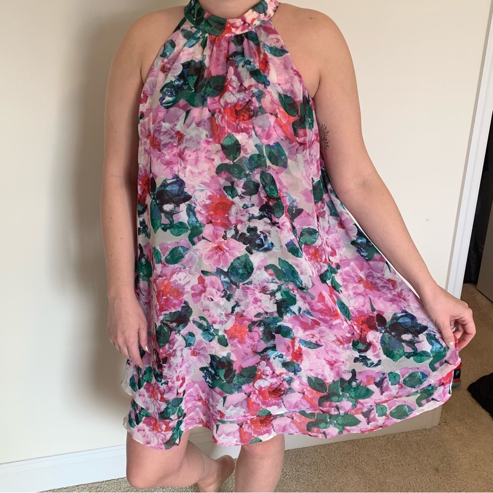 Eliza‎ J Floral Halter Neck Dress Size 6